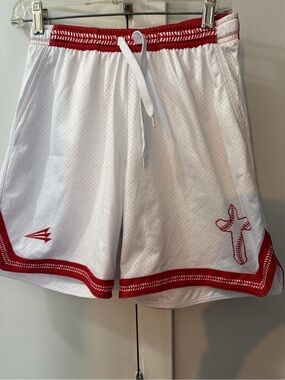 Team Trilton Red & White Athletic Mesh Shorts